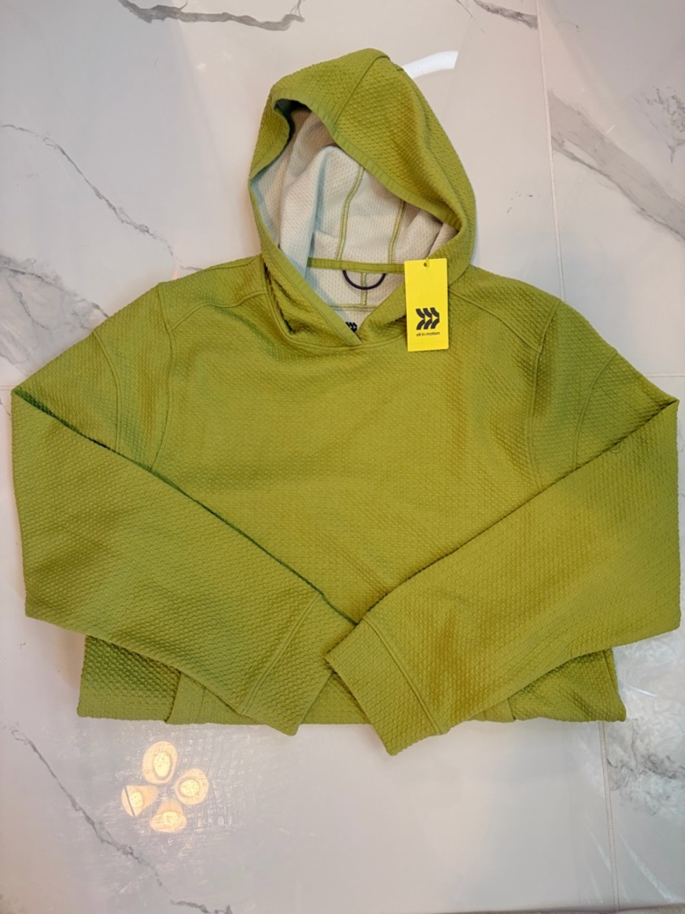 NWT all in motion Lime Green Hooded Women's Sweatshirt